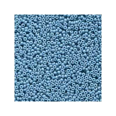 15/0 Miyuki Rocailles beads, round (approx. 1,5 mm), colour: Duracoat Opaque Dyed Faded Denim, tube with approx. 8,2 grammes 