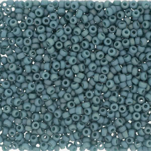 15/0 perles de rocaille Miyuki, rondes (environ 1,5 mm), couleur : Frost Opaque Glazed Rainbow Peacock, tube d'environ 8,2 grammes 