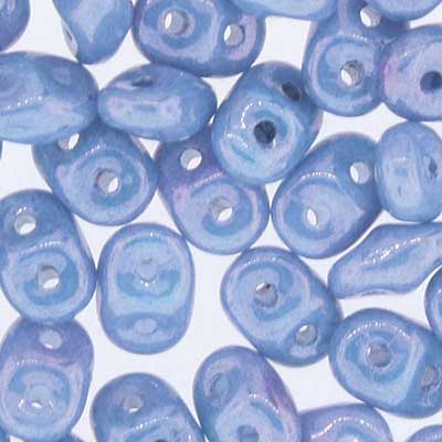 Matubo Superduo perles, 2,5 x 5 mm, couleur Blue Luster, tube d'environ 22,5 gr 
