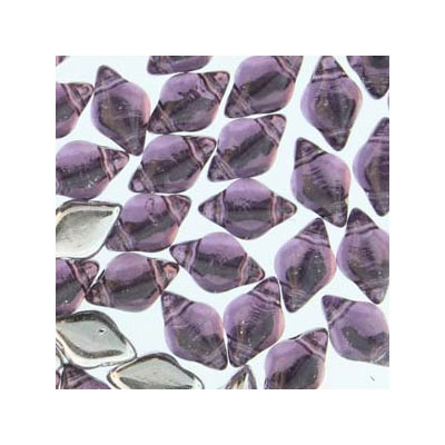 Matubo Gemduo beads, 8 x 5 mm, colour: Backlight Tanzanite, tube with approx. 8 gr. 