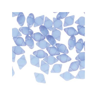 Matubo Gemduo perles, 8 x 5 mm, couleur : Sapphire Matte , tube d'environ 8 gr. 