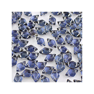 Matubo Gemduo beads, 8 x 5 mm, colour: Backlight Periwinkle, tube with approx. 8 gr. 