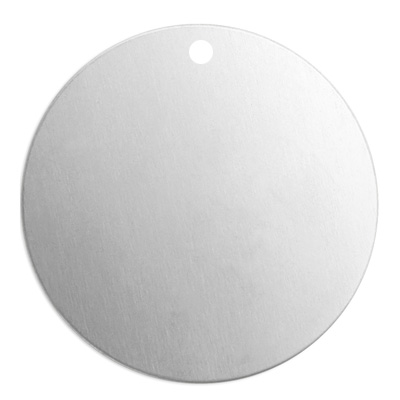 15 x ImpressArt tampons vierges disque avec oeillet, Alkeme, argenté, diamètre 19 mm 