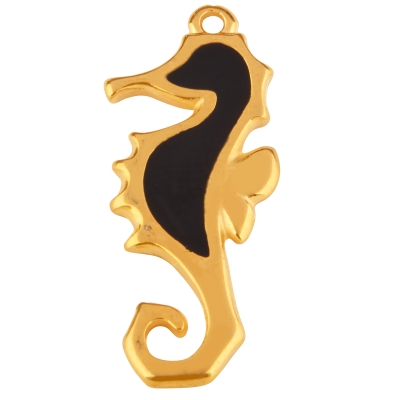 Metal pendant, gold-plated, 32 x 12.5 mm 