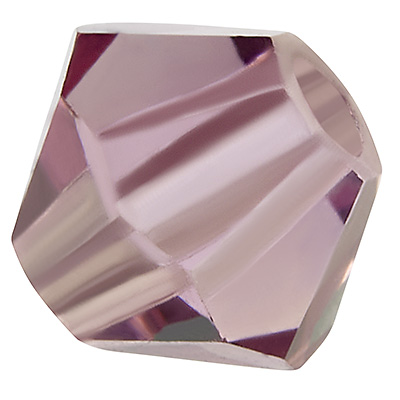 Preciosa kraal, vorm: Bicone (Rondelle Bead), maat 4 mm, kleur: licht amethist 