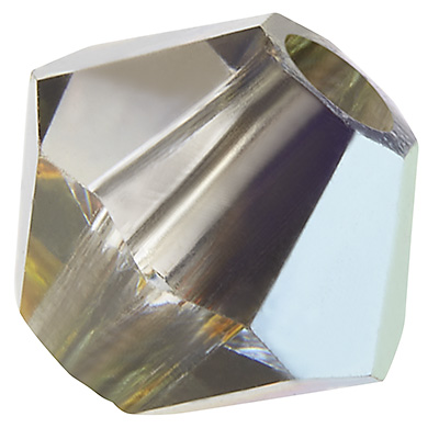Preciosa kraal, vorm: Bicone (Rondelle Bead), maat 4 mm, kleur: kristal 2sd marea 