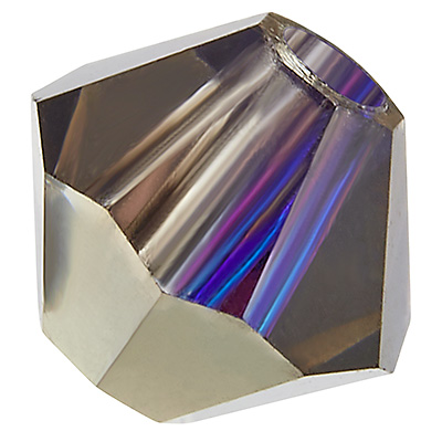 Preciosa kraal, vorm: Bicone (Rondelle Bead), maat 4 mm, kleur: kristal bermuda blauw 