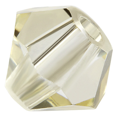 Preciosa Perle, Form: Bicone (Rondelle Bead), Größe 4 mm, Farbe: crystal blond flare 