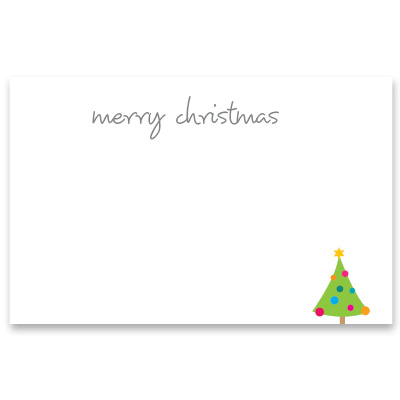 Decorative card "Merry Christmas", landscape, white, size 8.5 x 5.5 cm 