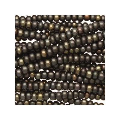 6/0 Preciosa Rocailles Perlen, Rund (ca. 4 mm), Farbe: Grey Rainbow, Röhrchen mit ca. 20 Gramm 